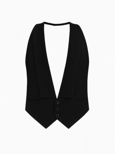 Rokvest - zwart piqué - verhuur